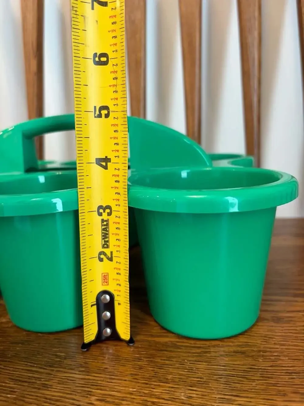 Green Plastic Six-Cup Caddy Beverage Carrier